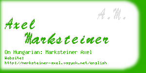 axel marksteiner business card